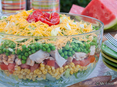Rainbow Stacked Salad