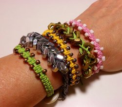 Arm Candy Square Knot Beaded Macrame Bracelets