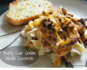 Beefy Sour Cream Noodle Casserole