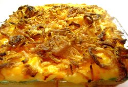 Crunchy Onion and Cheddar Potato Bake