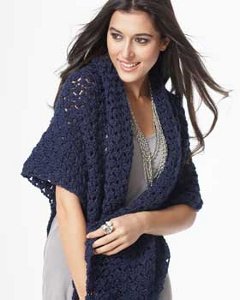 Sapphire Satin Sparkle Shawl