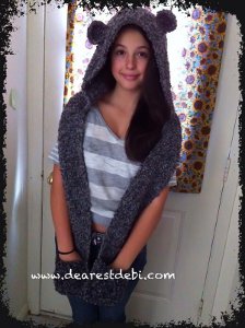 Snow Bear Hooded Scarf