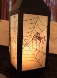 Spiderweb Silhouette Lantern