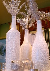Winter Wonderland Wine Bottle Display