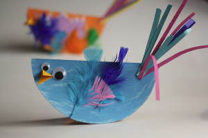 Colorful Paper Plate Birds