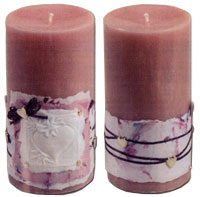 Romantic Paper Wrapped Candle