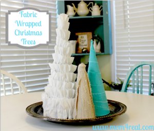 Fabric Wrapped Christmas Trees | FaveCrafts.com