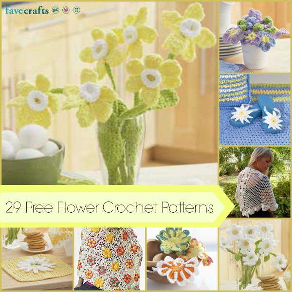 29 Free Flower Crochet Patterns and Other Girly Crochet Projects