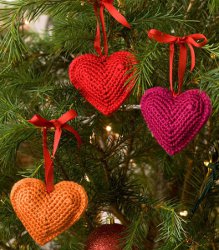 Crochet Heart Ornaments