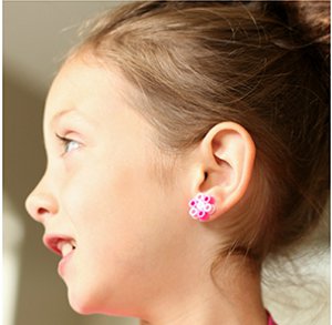 Petite and Pink Perler Bead Earrings