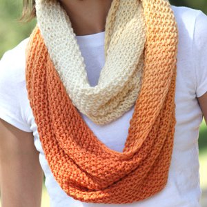 Homemade Ombre Infinity Scarf FaveCrafts.com