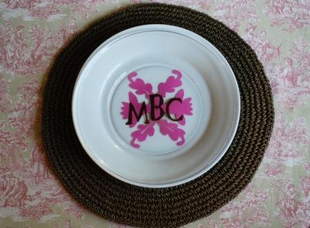 Monogram Plate for Mom