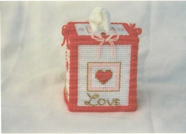 Hearts Plastic Canvas Tissue Box