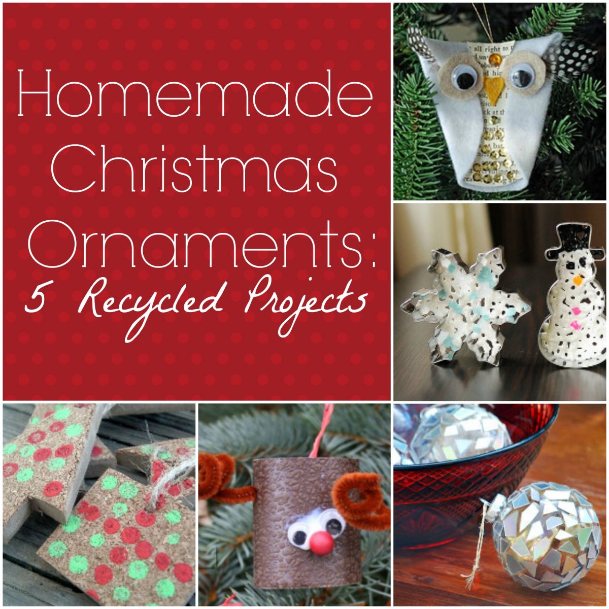 Homemade Christmas Ornaments 5 Recycled Projects  AllFreeKidsCrafts.com