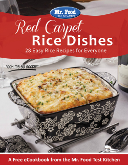 Red Carpet Rice Dishes: 28 Easy Rice Recipes for Everyone