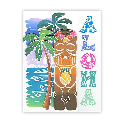 Hawaiian Stamped Aloha Invite | FaveCrafts.com