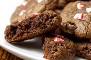 Peppermint Fudgy Brownie Cookies