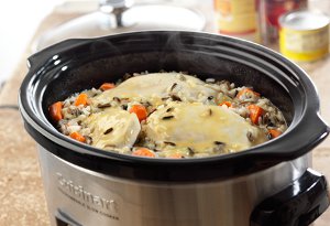 Slow Cooked Creamy Chicken and Wild Rice