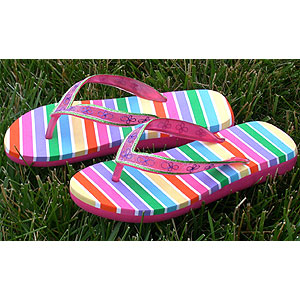 Rainbow Flip Flops