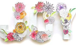 Beautiful Paper Fower Letters