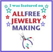 "I was featured on AllFreeJewelryMaking" button