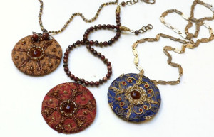 Enchanting Embroidered Pendants  AllFreeJewelryMaking.com