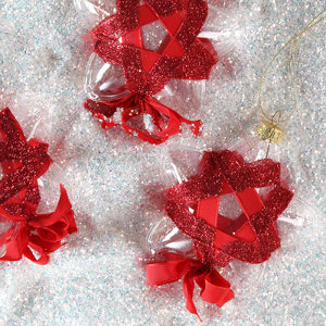 Twinkle, Twinkle, Glitter Star Glass Ornaments
