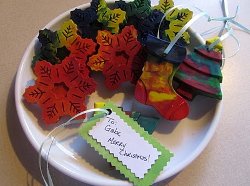 Crayon Ornaments and Gift Tags