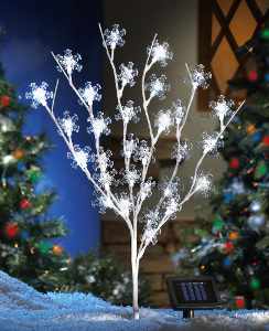 Solar Snowflake Tree Outdoor Christmas Decoration