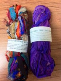 Darn Good Yarn Recycled Silk Sari Ribbon Yarn
