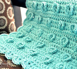 Aqua Pond Crochet Baby Blanket