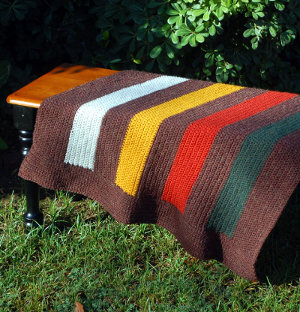Deciduous Stripes Crochet Afghan