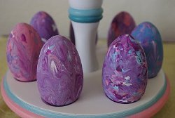 Colorful Swirls Marbled Eggs