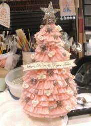 Crepe Paper Christmas Tree  AllFreeHolidayCrafts.com