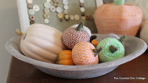 Tiny Twine Pumpkins | AllFreeHolidayCrafts.com