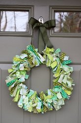 Green Scrappy Rag Wreath