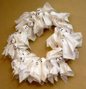Tissue Ghost Wreath 