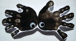 Itsy Bitsy Spider Handprint Craft | AllFreeHolidayCrafts.com