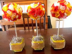 Mini Fall Topiaries
