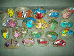 Painted Rock Garden | AllFreeHolidayCrafts.com