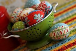 Retro Fabric Easter Eggs