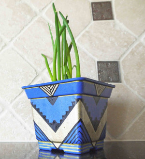 Aztec Gold and Blue Planter
