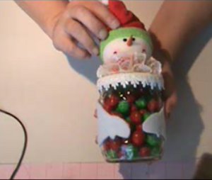 Sweet Snowman Candy Jar