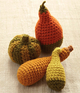Festive Thanksgiving Crochet Gourds 
