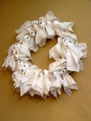 Tissue Ghost Wreath