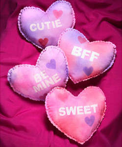 Cute Conversation Heart Pillows