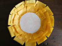 Paper Plate Sunflower Fridge Magnet