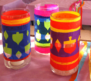 Happy Hanukkah Candle Holders