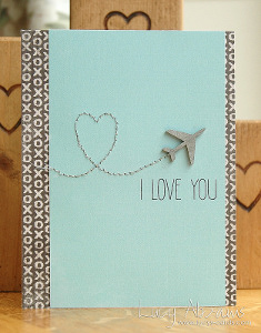 I Love You Stitched Greeting Card 