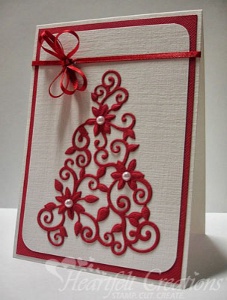 Loveliest Floral Christmas Tree Card